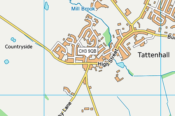 CH3 9QB map - OS VectorMap District (Ordnance Survey)