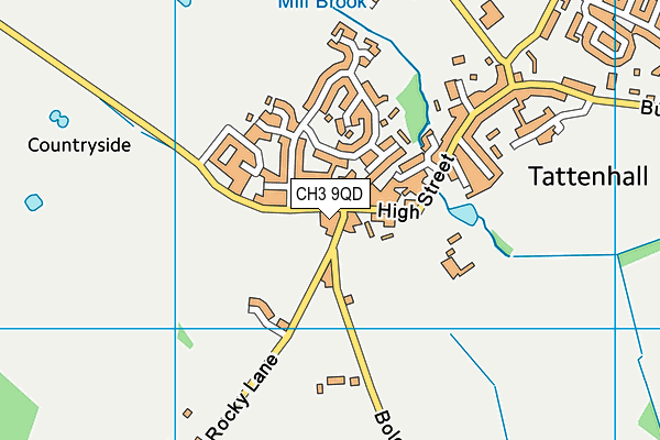 CH3 9QD map - OS VectorMap District (Ordnance Survey)