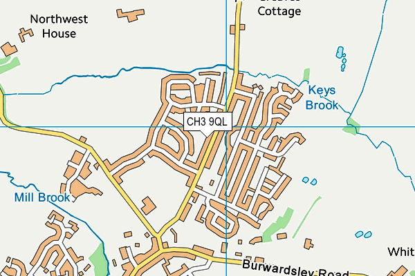 CH3 9QL map - OS VectorMap District (Ordnance Survey)