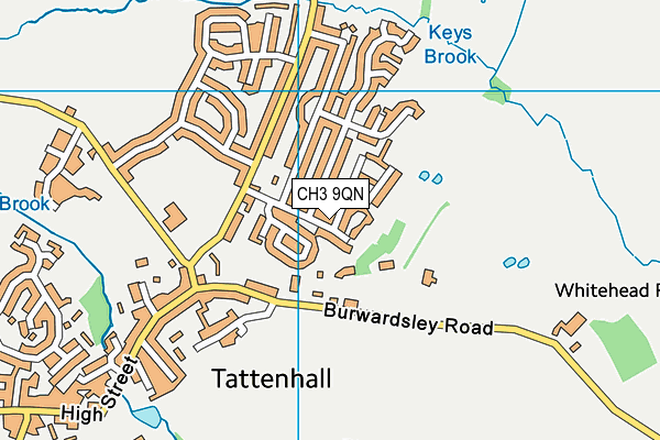 CH3 9QN map - OS VectorMap District (Ordnance Survey)