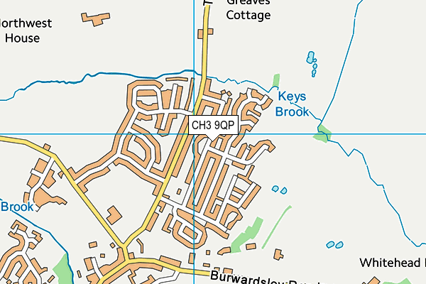 CH3 9QP map - OS VectorMap District (Ordnance Survey)