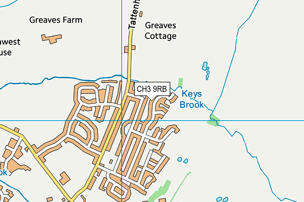 CH3 9RB map - OS VectorMap District (Ordnance Survey)