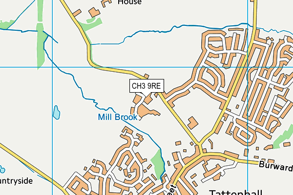 CH3 9RE map - OS VectorMap District (Ordnance Survey)