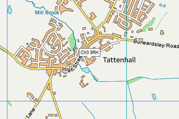 CH3 9RH map - OS VectorMap District (Ordnance Survey)