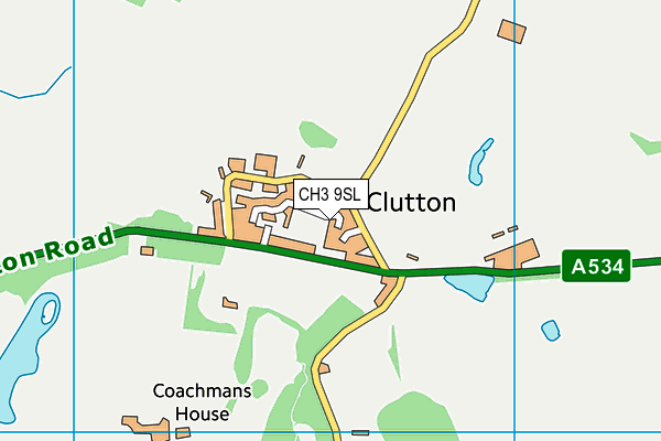 CH3 9SL map - OS VectorMap District (Ordnance Survey)