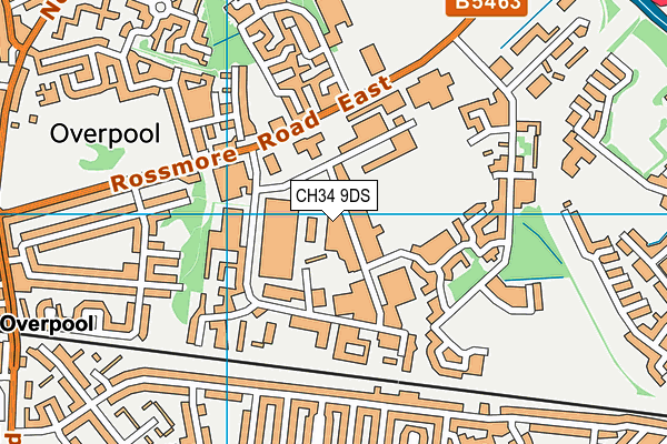 CH34 9DS map - OS VectorMap District (Ordnance Survey)