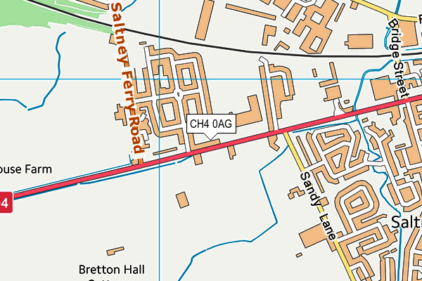 CH4 0AG map - OS VectorMap District (Ordnance Survey)