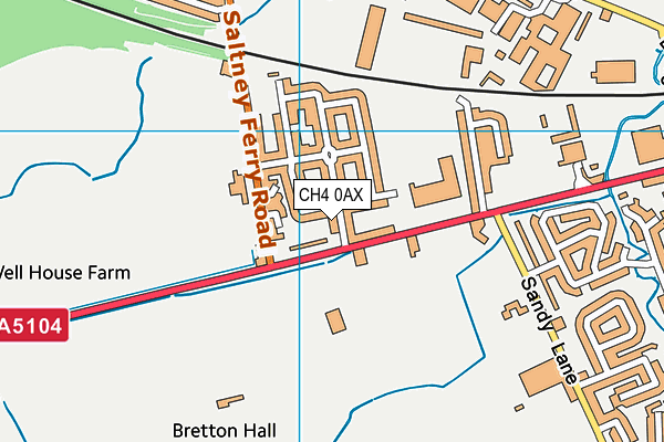 CH4 0AX map - OS VectorMap District (Ordnance Survey)