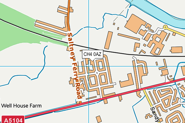 CH4 0AZ map - OS VectorMap District (Ordnance Survey)