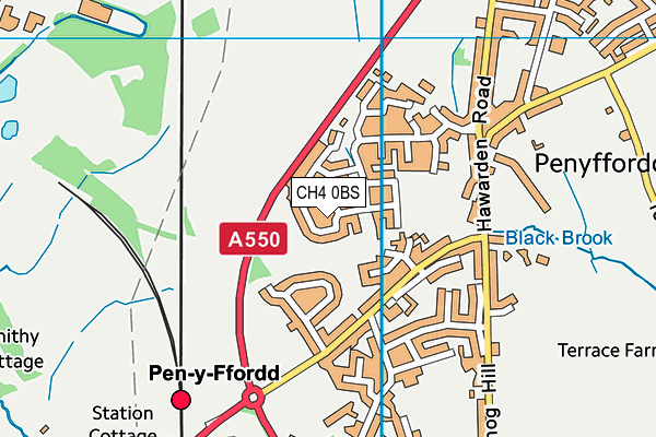 CH4 0BS map - OS VectorMap District (Ordnance Survey)