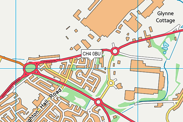 CH4 0BU map - OS VectorMap District (Ordnance Survey)