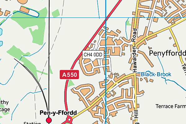 CH4 0DD map - OS VectorMap District (Ordnance Survey)