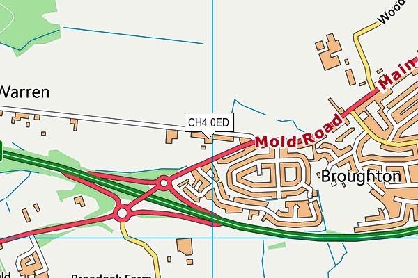 CH4 0ED map - OS VectorMap District (Ordnance Survey)