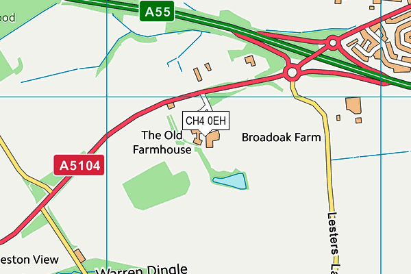 CH4 0EH map - OS VectorMap District (Ordnance Survey)