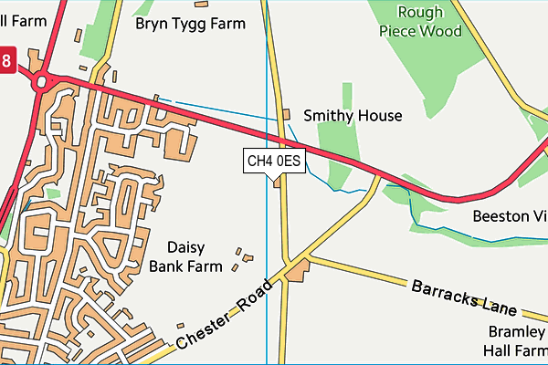 CH4 0ES map - OS VectorMap District (Ordnance Survey)