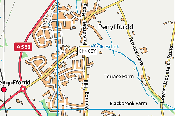 CH4 0EY map - OS VectorMap District (Ordnance Survey)