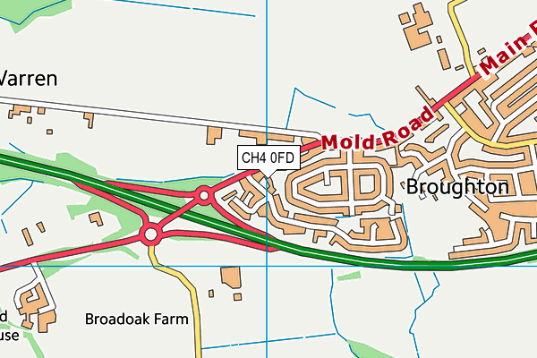 CH4 0FD map - OS VectorMap District (Ordnance Survey)