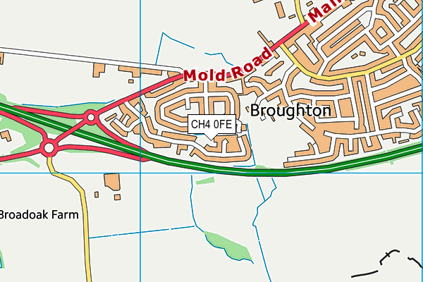 CH4 0FE map - OS VectorMap District (Ordnance Survey)