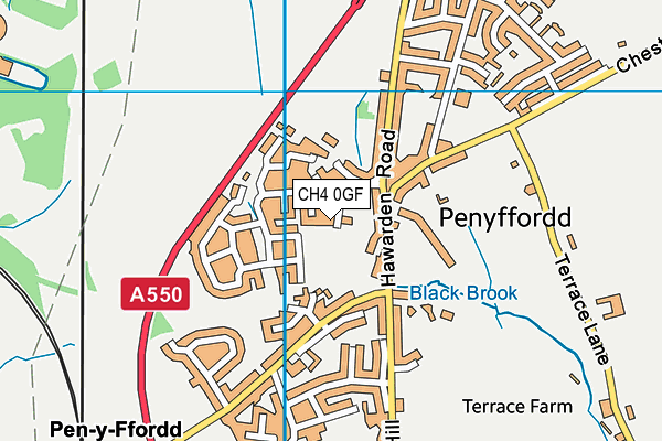 CH4 0GF map - OS VectorMap District (Ordnance Survey)