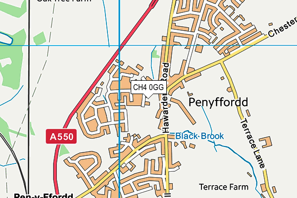 CH4 0GG map - OS VectorMap District (Ordnance Survey)