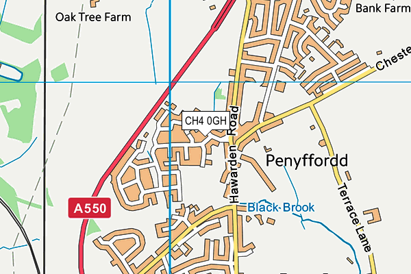 CH4 0GH map - OS VectorMap District (Ordnance Survey)