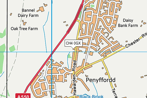 CH4 0GX map - OS VectorMap District (Ordnance Survey)