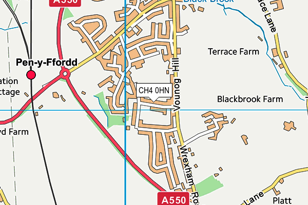 CH4 0HN map - OS VectorMap District (Ordnance Survey)