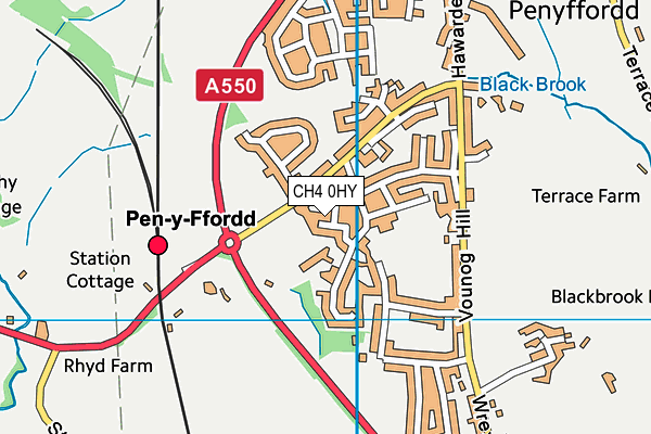 CH4 0HY map - OS VectorMap District (Ordnance Survey)