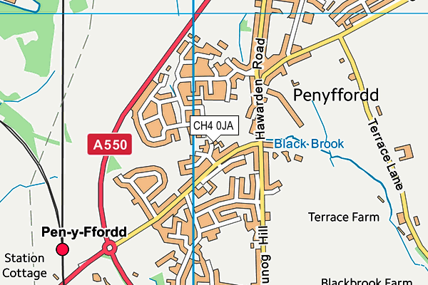 CH4 0JA map - OS VectorMap District (Ordnance Survey)