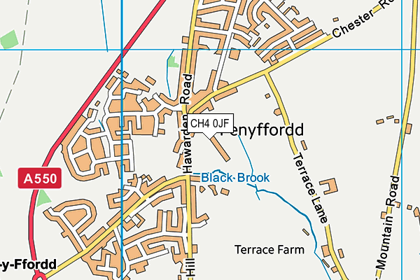 CH4 0JF map - OS VectorMap District (Ordnance Survey)