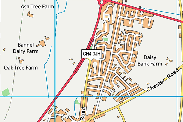 CH4 0JH map - OS VectorMap District (Ordnance Survey)