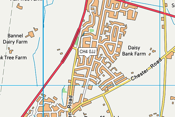 CH4 0JJ map - OS VectorMap District (Ordnance Survey)