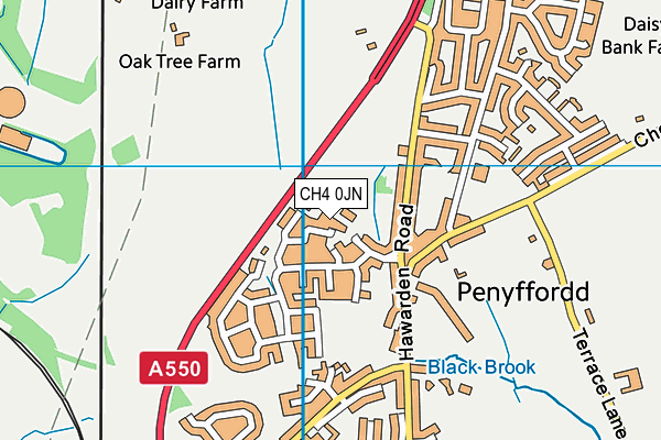 CH4 0JN map - OS VectorMap District (Ordnance Survey)