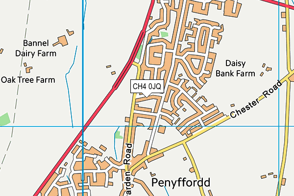 CH4 0JQ map - OS VectorMap District (Ordnance Survey)