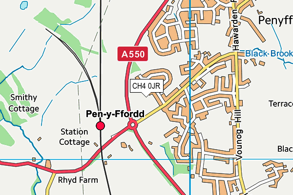 CH4 0JR map - OS VectorMap District (Ordnance Survey)