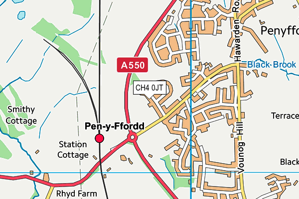 CH4 0JT map - OS VectorMap District (Ordnance Survey)