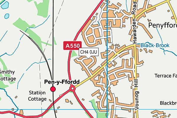 CH4 0JU map - OS VectorMap District (Ordnance Survey)