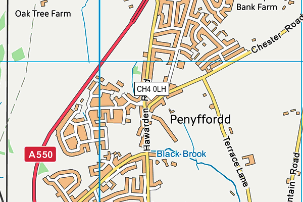 CH4 0LH map - OS VectorMap District (Ordnance Survey)