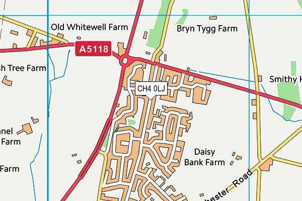 CH4 0LJ map - OS VectorMap District (Ordnance Survey)