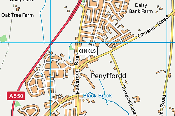 CH4 0LS map - OS VectorMap District (Ordnance Survey)