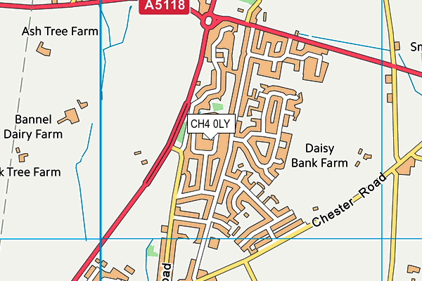 CH4 0LY map - OS VectorMap District (Ordnance Survey)