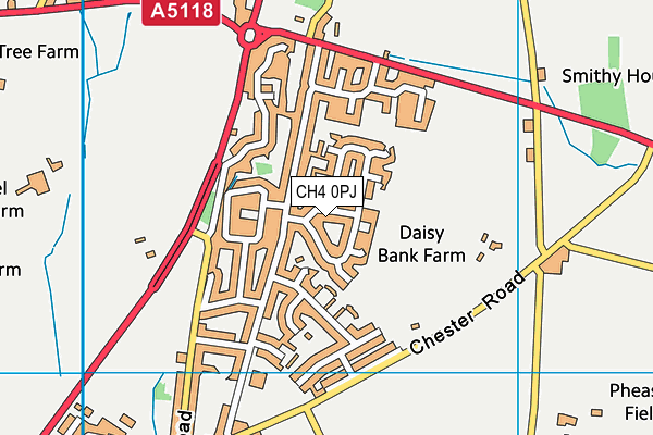 CH4 0PJ map - OS VectorMap District (Ordnance Survey)