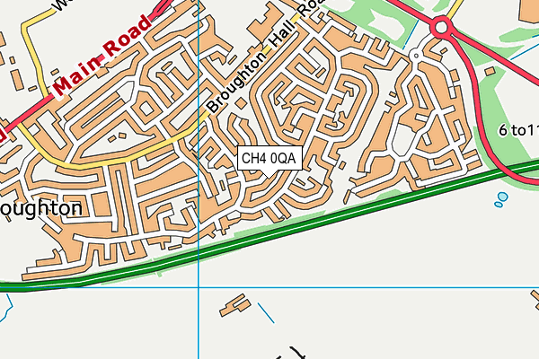 CH4 0QA map - OS VectorMap District (Ordnance Survey)