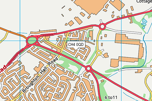 CH4 0QD map - OS VectorMap District (Ordnance Survey)