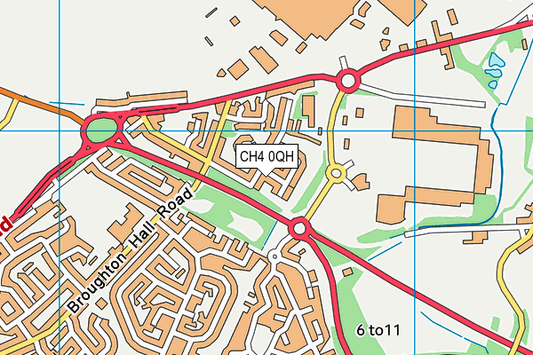 CH4 0QH map - OS VectorMap District (Ordnance Survey)