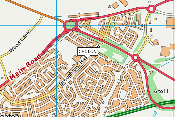 CH4 0QN map - OS VectorMap District (Ordnance Survey)