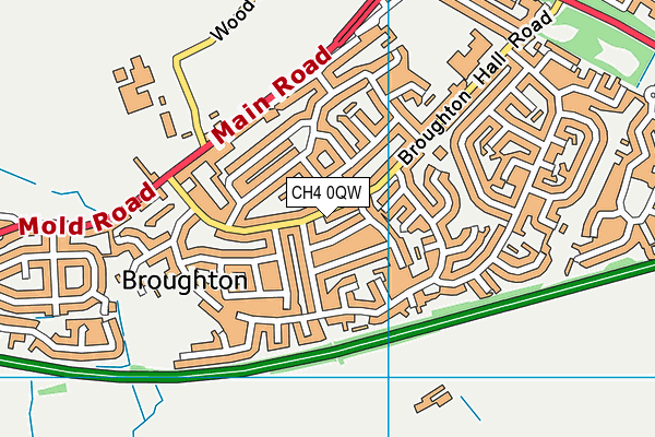 CH4 0QW map - OS VectorMap District (Ordnance Survey)