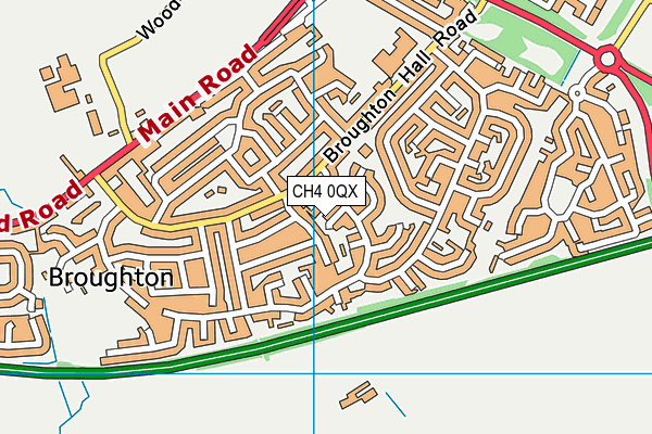 CH4 0QX map - OS VectorMap District (Ordnance Survey)