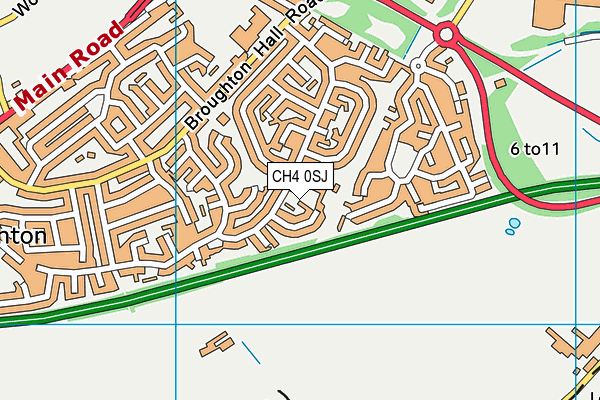 CH4 0SJ map - OS VectorMap District (Ordnance Survey)