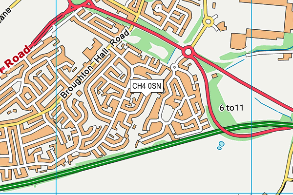 CH4 0SN map - OS VectorMap District (Ordnance Survey)